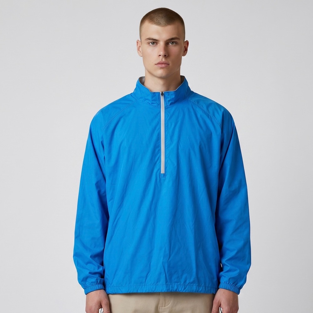 Peter Millar Crown Sport Hyperlight Gust Windbreaker Mens 2XL Blue Half Zip Golf